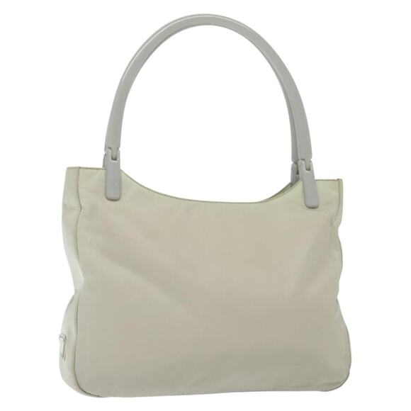 PRADA Shoulder Bag Nylon Ivory Silver - Picture 1 of 13